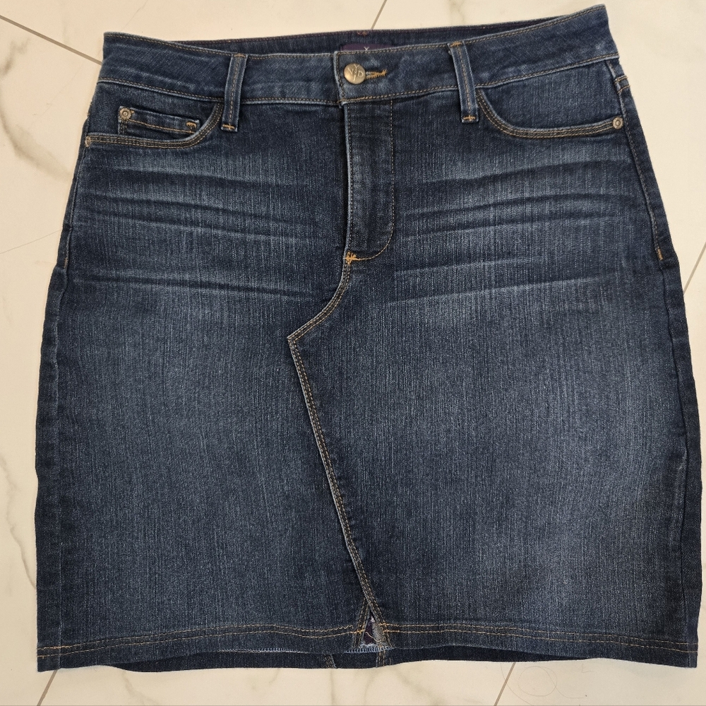 NYDJ Denim Jean Mini/midi Skirt Stretch Size 4